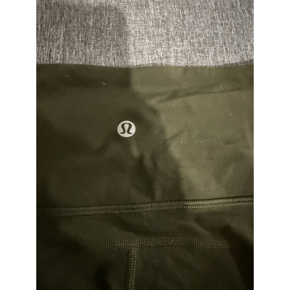 Lululemon Women's High Rise Flare Yoga Pants Olive Green Align Material Sz 6 - Picture 9 of 11